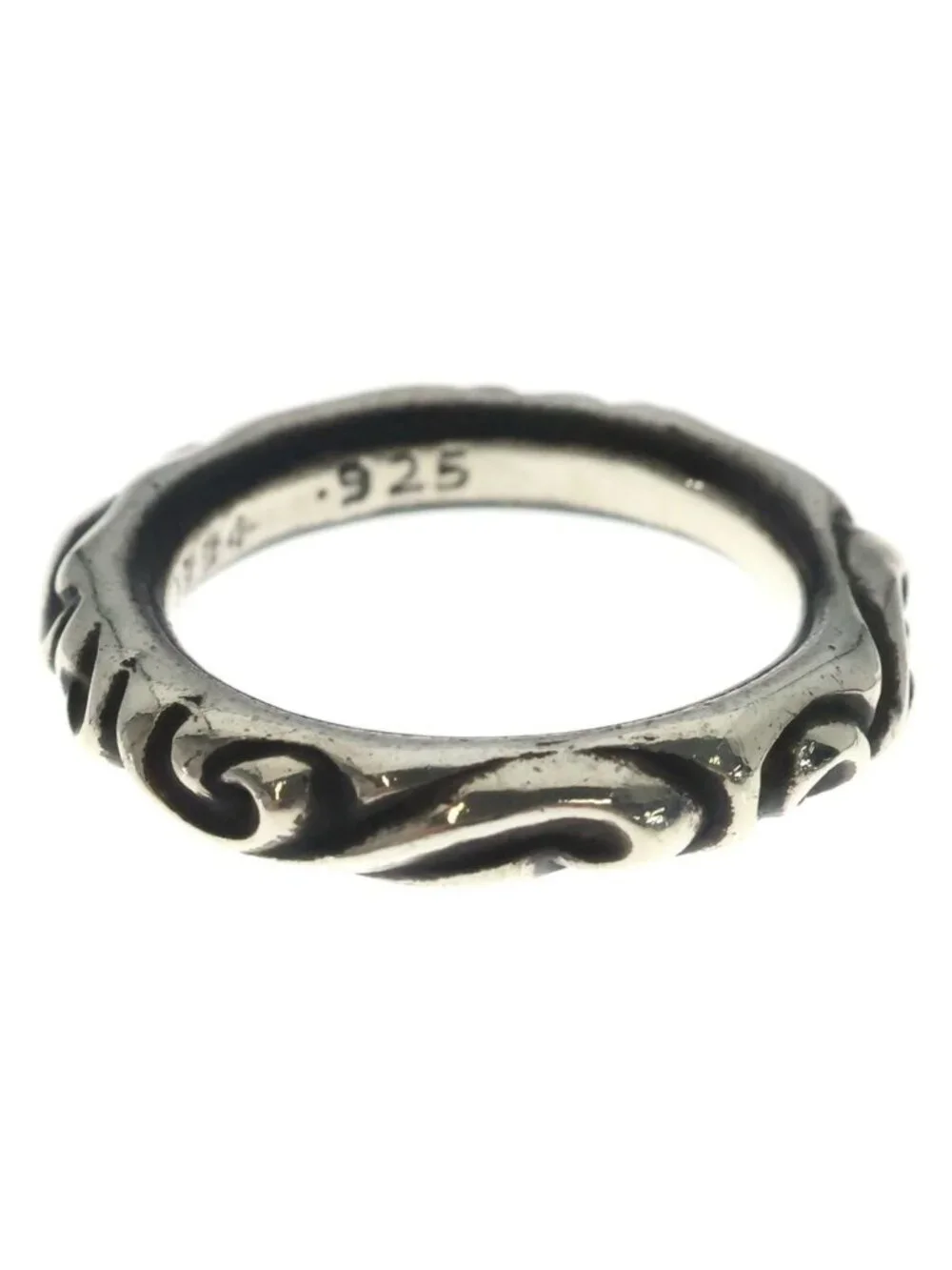 Chrome Hearts Scrl Band Scroll Ring Silver